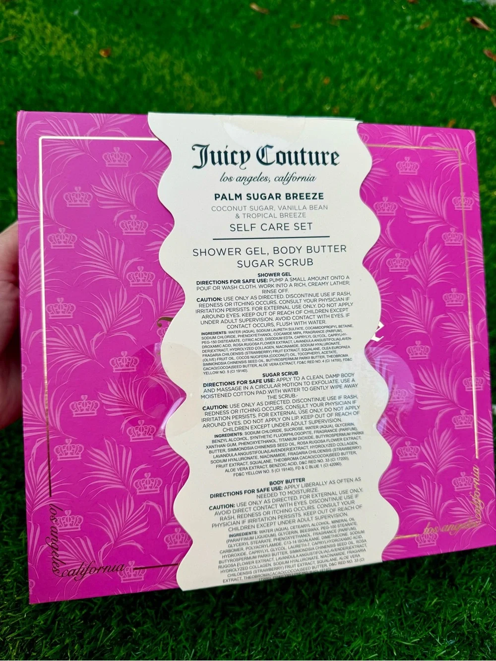 Juicy Couture Palm Sugar Breeze Self Care Set - Butter Body Scrub Shower Gel